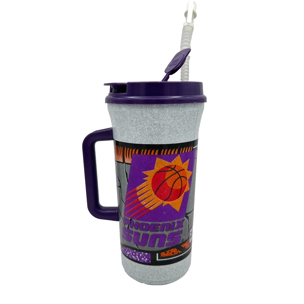 VTG Phoenix Suns Whirley Water Bottle Jug W Lid Straw Basketball NBA 90s